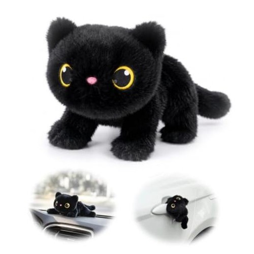 Magnetic plush cat car - magnetic,