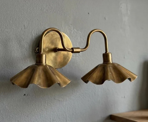 Vintage shade brass wall - vintage,