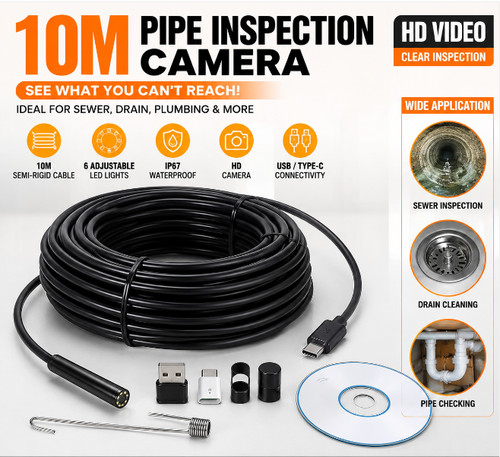 10m pipe inspection camera - inspection,
