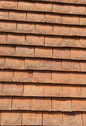 Old clay roof - tiles,