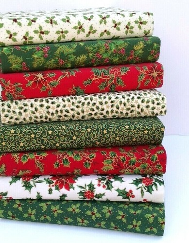 Christmas cotton fabric bundle - christmas,
