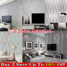 Grey Wallpaper Living Room