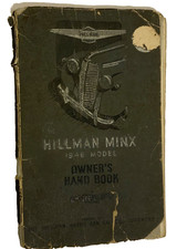 the hillman minx 1946 model owner's hand book rootes group printed December 1945