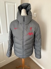 Men’s Grey Nike Liverpool FC Down Puffer Jacket Size Medium