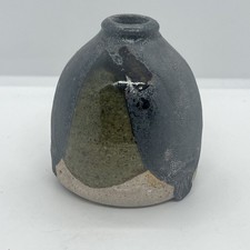 Small Vintage Studio Pottery Posy Bud Vase Marked (Mark Unknown)