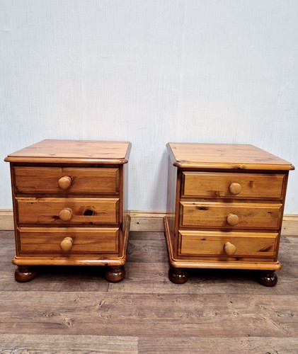 Wooden bedside tables set - wooden,