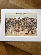 Bryn Parry Comic Country Shoot MOUNTED PRINT 10x8” Shooting Types Gun Men Dogs