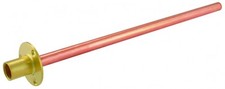 Outside Tap Wall Plate With 15mm x 350mm Copper PIpe Tail To Go Through Wall