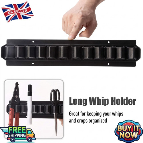 Black whip rack plastic horse - whip,