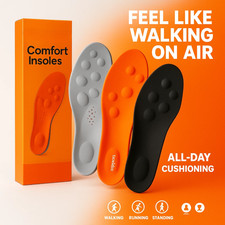 Steppers Comfort Boosting Massage Insoles for Heel & Plantar Fasciitis Brand New
