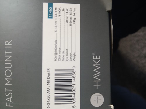 New hawk fastmount rifle - new, lr
