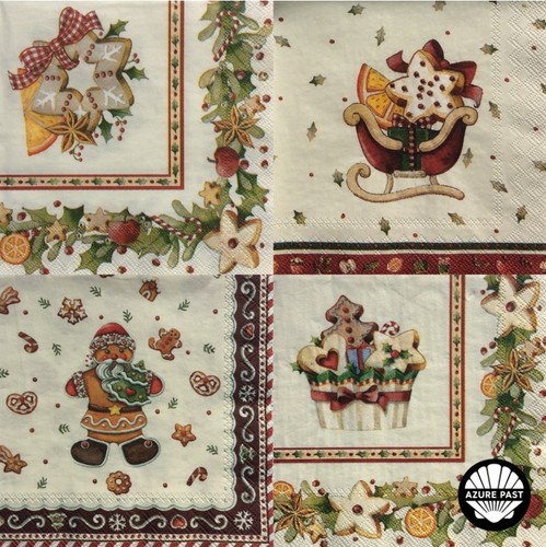 Christmas paper napkins for - x4,