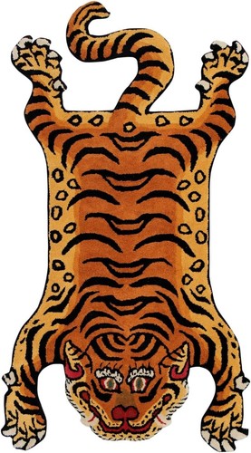 Tibetan tiger rug small - small, detail