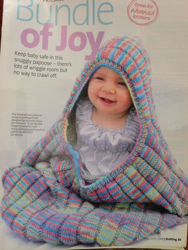 Baby snuggly papoose knitting - baby,