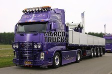 Truck Photo Volvo FH16 Flatbed Truck / Tarpaulin Netherlands Purple Blazen of Co #i2dh