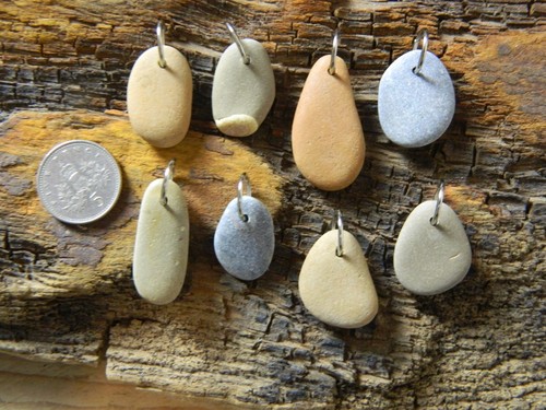 Drilled sea pebbles for - 8,