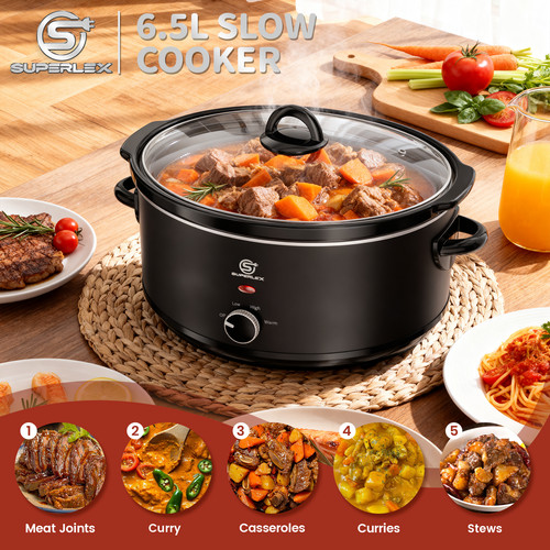 Superlex slow cooker - superlex, 6.5l