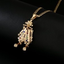 18k Gold Filled | 4mm Cuban Chain with 3D Clown Pendant | 22" For Men & Women