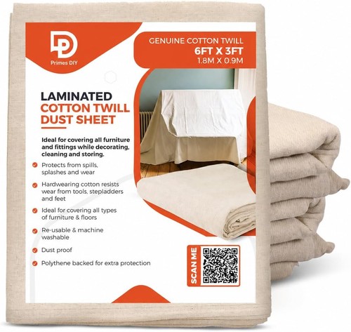 Laminated cotton dust sheets - laminated,