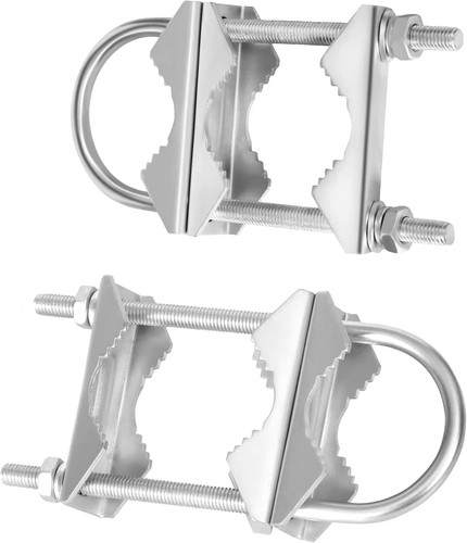 Double antenna mast - double, clamp