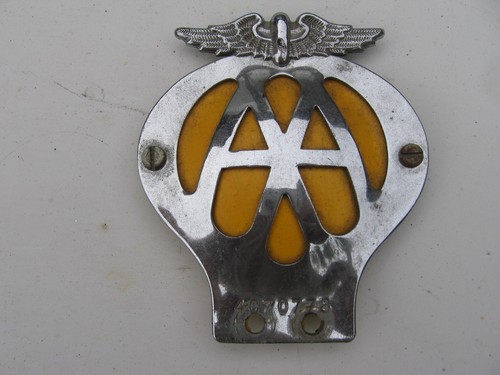 Vintage car metal badge - car,