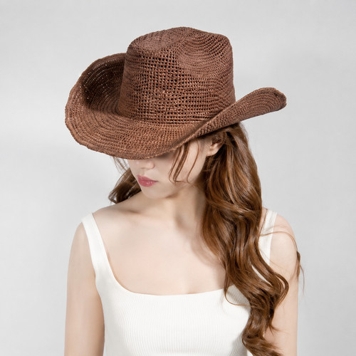 Uspop raffia straw cowboy - cowboy, hat