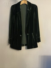 Lovely Tu Green Velvet Blazer Jacket - Size 8