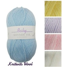 James C Brett Baby Shimmer DK Knitting Crochet Yarn, 100g - 8 Colours