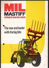 MIL "MASTIFF" Hydraulic Rear End Tractor Loader Brochure Leaflet