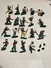 Vintage Timpo repro Cowboy Indians Mounted Toy 1/32, NOS lot of  18, plus parts