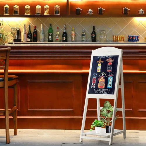 Folding rustic chalkboard - folding,