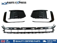 AUDI A6 18 - 24 C8 S LINE FRONT BUMPER LOWER & FOG GRILL + TRIM SET LEFT & RIGHT