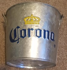 Corona Ice Bucket - Galvanised Corona Ice Bucket - 18cm Tall, 22cm Diameter