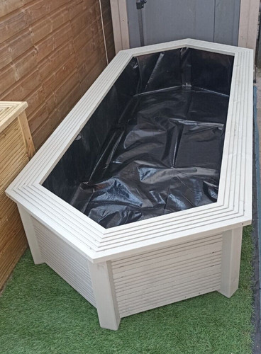 Raised garden pond - garden, hexagon
