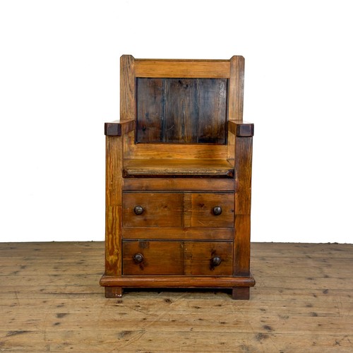 Rustic individual pine settle - rustic,
