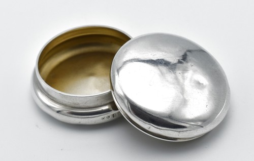 Antique solid silver powder - antique,