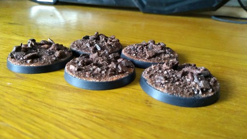 40mm model bases rock terrain - 40mm,