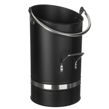 LIVIVO Ellipse Coal Bucket Heavy Duty Stainless Steel with Nickel Handle