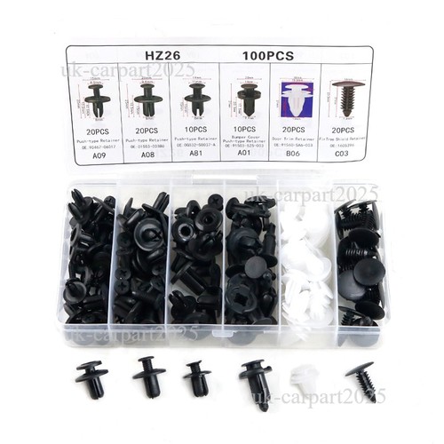 100x car body fastener clips - body,