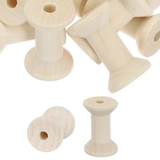 3Pcs Wooden Empty Spools 3.1"