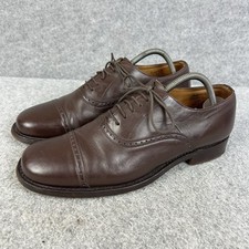 Church Brogues Mens UK 8.5 F Brown Leather Lace Formal Shoes Vintage England