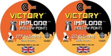 VICTORY IMPLODE HOLLOW POINT Pellets Airgun Air Rifle .177 .22 QTY 50 - 500 