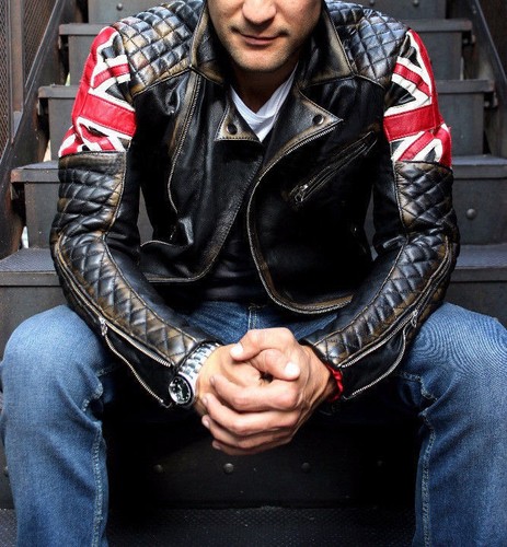 Mens biker quilted vintage - mens,