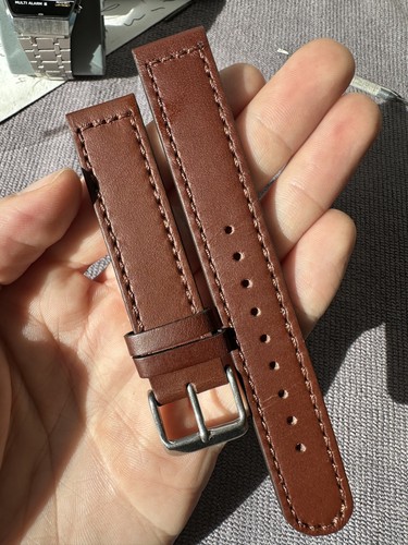 Leather watch strap nos - 18, mm
