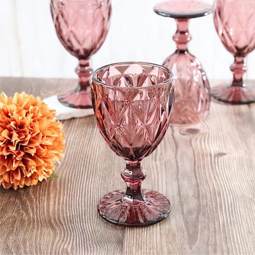 Set 6 embossed wine - set, of