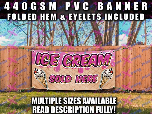 Ice cream sold - here, banner