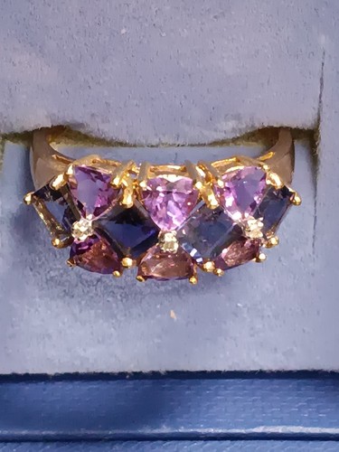 Vintage 9ct gold amethyst - 9ct,