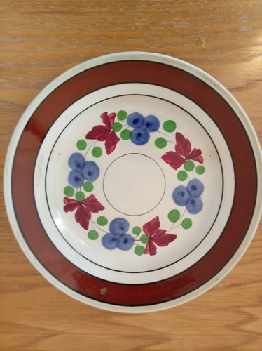 Longwy spongeware plate 1900 - longwy,