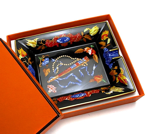 Hermes floral ashtray - hermes,