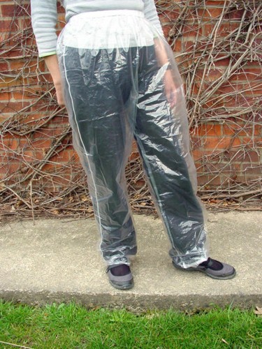 Disposable clear pvc trousers - clear,